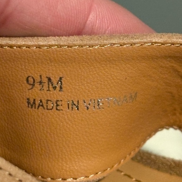 LISA VICKY Nordstrom Gemi Espadrille Wedge Sandal Cognac Suede WMN Size 9.5 NIB - Picture 8 of 9